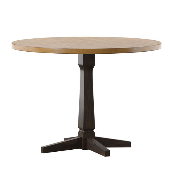 Anna Black Round Two-Tone Dining Table, image 1